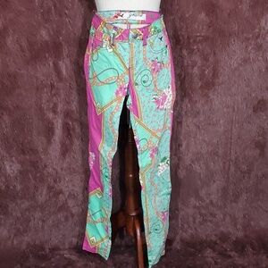 Crane Floral Chain Denim Jeans